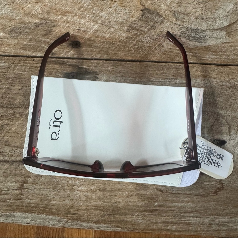 Otra Gyda Cherry Red Brown Cat 3 Chic Sunglasses NWT - Picture 7 of 7